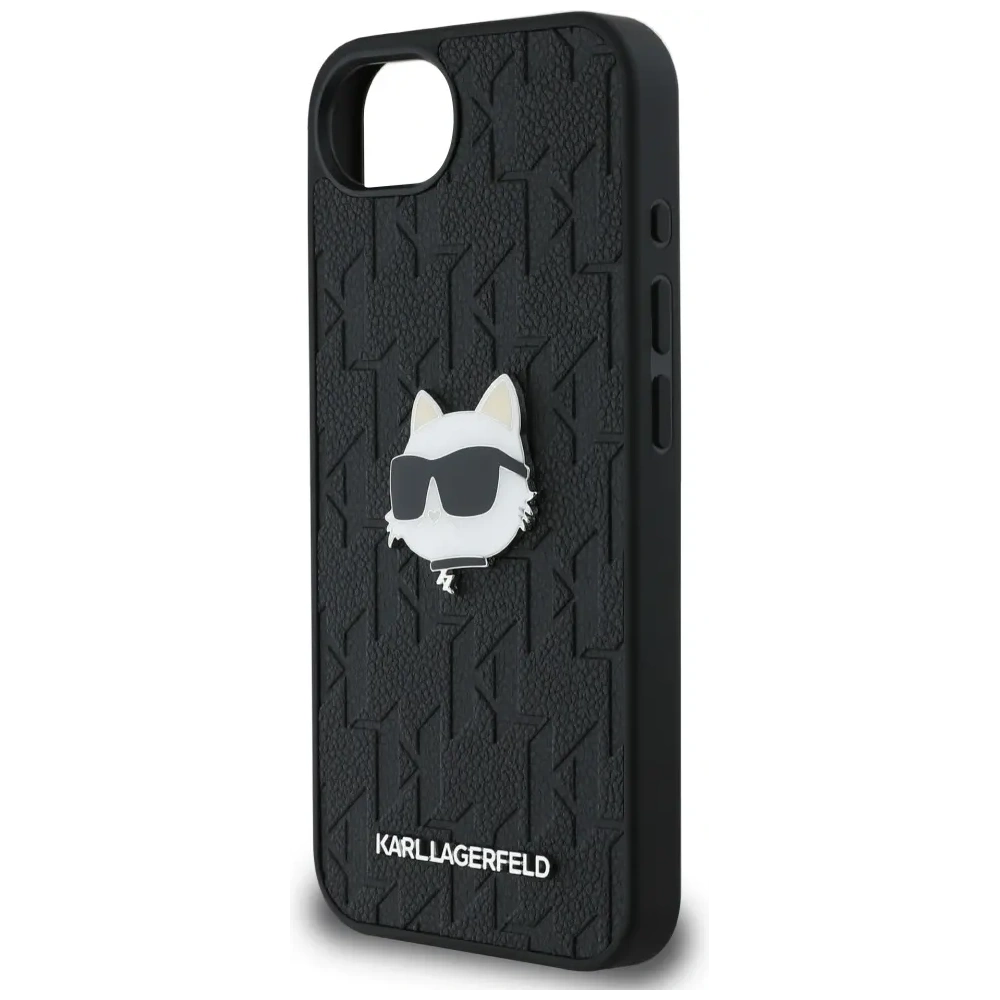 Wholesale Karl Lagerfeld Monogram Choupette Head Pin Apple iPhone 16e black - KLD22023 - {ean13} - Hurt