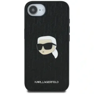 Wholesale Karl Lagerfeld Monogram Karl Head Pin Apple iPhone 16e black - KLD22024 - {ean13} - Hurt