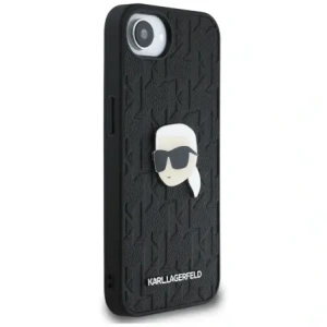 Hurtownia GSM - Karl Lagerfeld Monogram Karl Head Pin Apple iPhone 16e negru - KLD22024 - {ean13} - Hurt