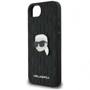 Wholesale Karl Lagerfeld Monogram Karl Head Pin Apple iPhone 16e black - KLD22024 - {ean13} - Hurt
