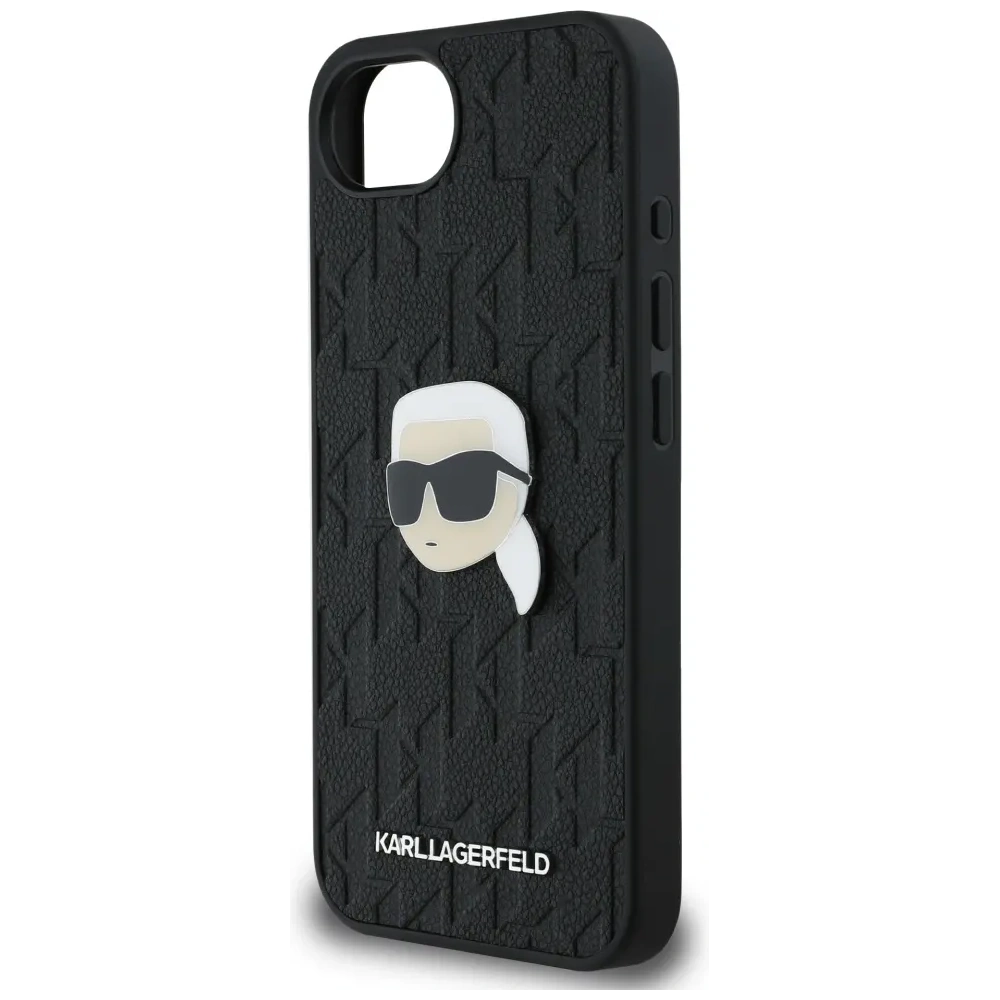 Wholesale Karl Lagerfeld Monogram Karl Head Pin Apple iPhone 16e black - KLD22024 - {ean13} - Hurt