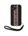 Wholesale Karl Lagerfeld Saffiano Athleisure Stripes Cord Apple iPhone 15 black-red - KLD22025 - {ean13} - Hurt