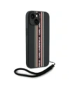 Wholesale Karl Lagerfeld Saffiano Athleisure Stripes Cord Apple iPhone 15 black-red - KLD22025 - {ean13} - Hurt