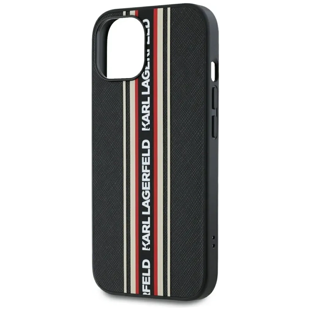 Hurtownia GSM - Karl Lagerfeld Saffiano Athleisure Pásky Kord Apple iPhone 15 černá-červená - KLD22025 - {ean13} - Hurt