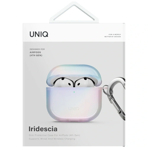 Etui UNIQ Iridescia do Apple AirPods 4 Hang Case holo quartz