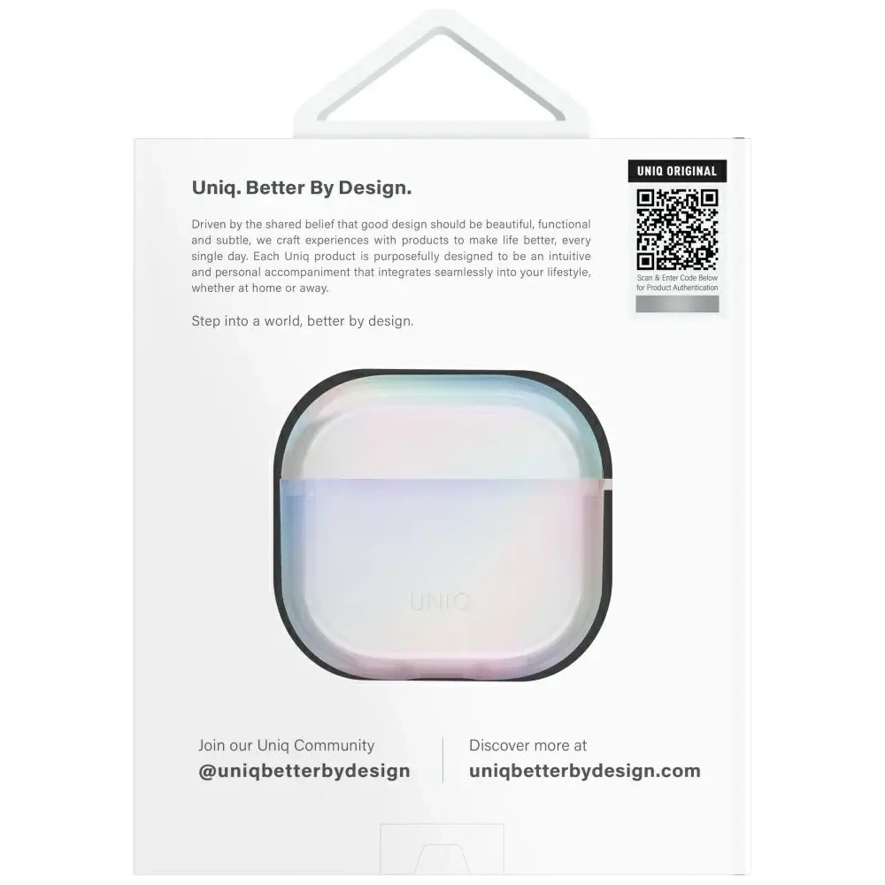 Hurtownia GSM - UNIQ Iridescia Apple AirPods 4 závěsné pouzdro holo křemen - UNIQ1528 - {ean13} - Hurt