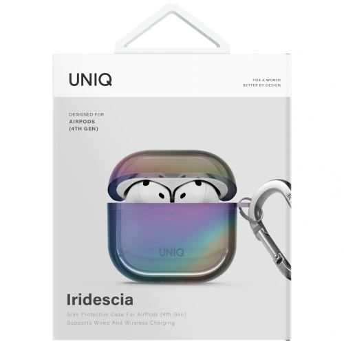 Etui UNIQ Iridescia do Apple AirPods 4 Hang Case midnight quartz