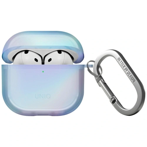 Etui UNIQ Iridescia do Apple AirPods 4 Hang Case niebieski
