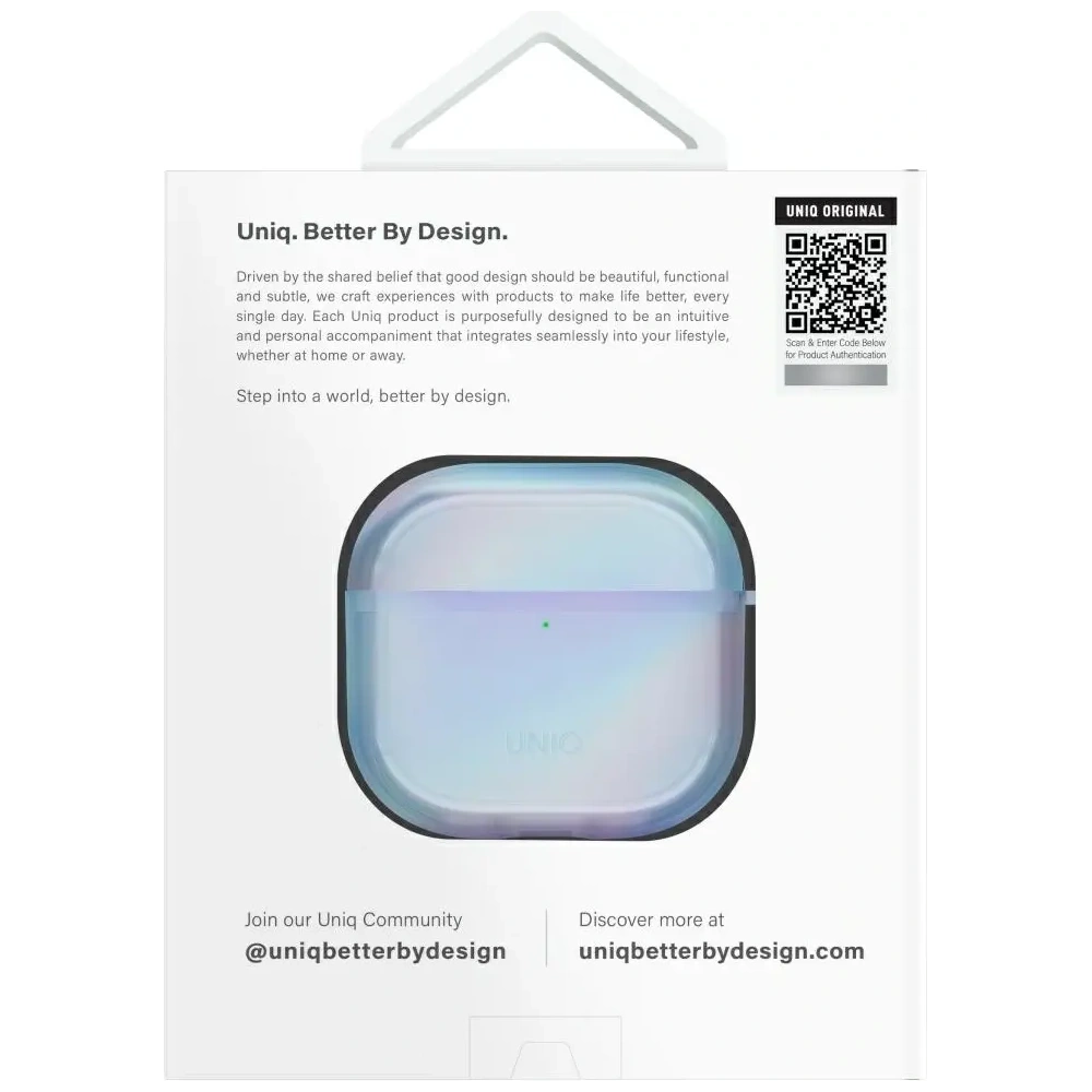 Hurtownia GSM - UNIQ Iridescia pouzdro na Apple AirPods 4 modré - UNIQ1530 - {ean13} - Hurt