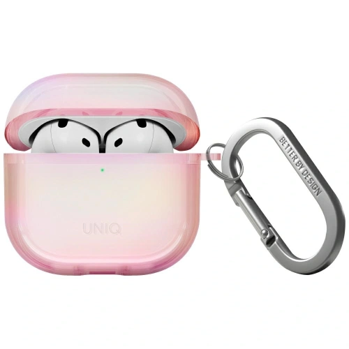 Etui UNIQ Iridescia do Apple AirPods 4 Hang Case pink prism