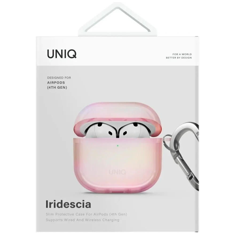 Hurtownia GSM - UNIQ Iridescia Apple AirPods 4 Pouzdro na zavěšení růžový prism - UNIQ1531 - {ean13} - Hurt