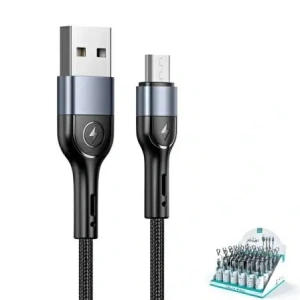 Hurtownia GSM - USAMS Kabel pleciony U55 2A micro USB1szt. for set U55 czarny/black 1m SJ450ZJ01 (US-SJ450) SJ450USBSG01 - 6958444945279 - {ean13} - Hurt