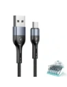 Hurtownia GSM - USAMS Kabel pleciony U55 2A micro USB1szt. for set U55 czarny/black 1m SJ450ZJ01 (US-SJ450) SJ450USBSG01 - 6958444945279 - {ean13} - Hurt
