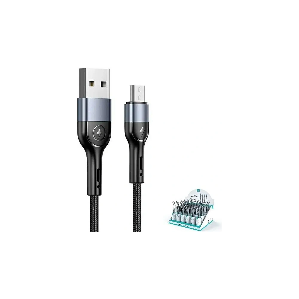 Hurtownia GSM - USAMS Kabel pleciony U55 2A micro USB1szt. for set U55 czarny/black 1m SJ450ZJ01 (US-SJ450) SJ450USBSG01 - 6958444945279 - {ean13} - Hurt