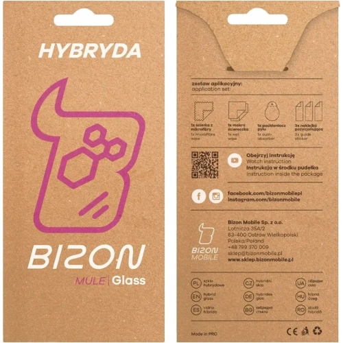 Elastyczne szkło hybrydowe Bizon Glass Mule do Apple iPhone 15 Pro Max