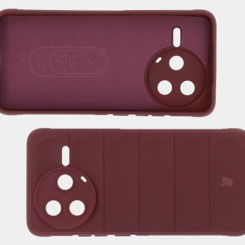 Pancerne etui Bizon Case Tur do Xiaomi Poco F7 Pro burgundowe