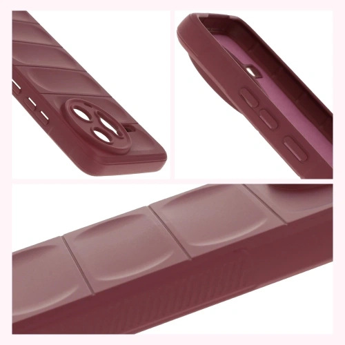 Pancerne etui Bizon Case Tur do Xiaomi Poco F7 Ultra burgundowe