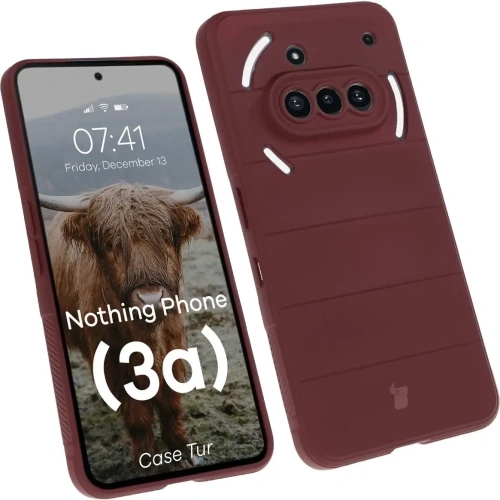 Pancerne etui Bizon Case Tur do Nothing Phone (3a) burgundowe