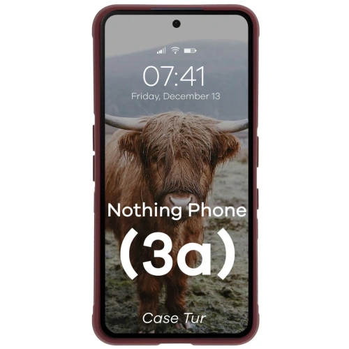 Pancerne etui Bizon Case Tur do Nothing Phone (3a) burgundowe