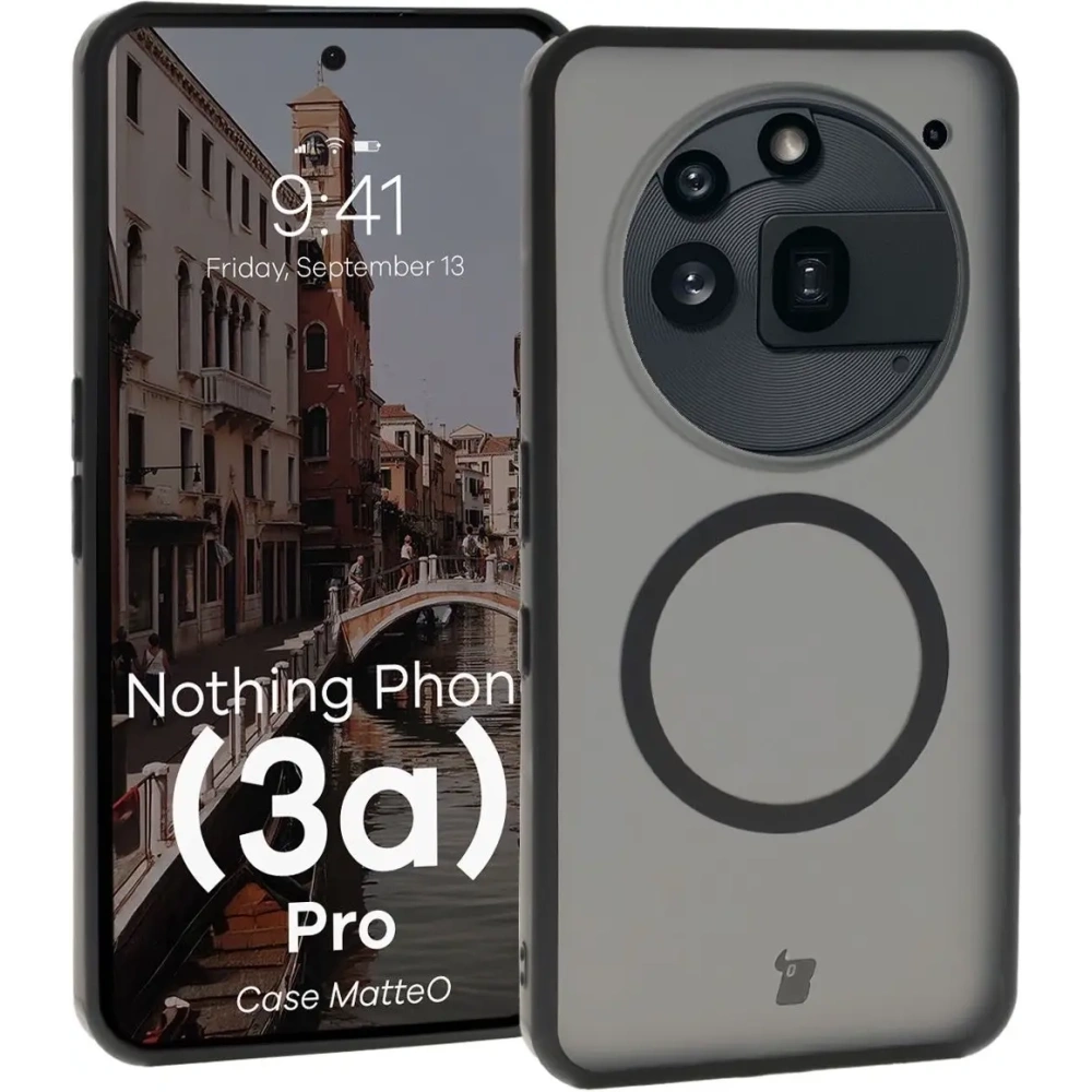 Hurtownia GSM - Bizon Case MatteO Magnetic Nothing Phone (3a) Pro füstös fekete - BIZ9054 - {ean13} - Hurt