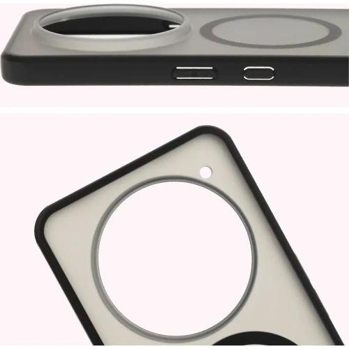 Etui z pierścieniem magnetycznym Bizon Case MatteO do Nothing Phone (3a) Pro przydymione-czarne