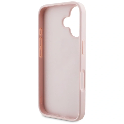 Etui Guess Grained Roses Big 4G logo do Apple iPhone 16 różowy