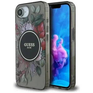 Hurtownia GSM - Guess IML Flori MagSafe Apple iPhone 16e negru - GUE4540 - {ean13} - Hurt
