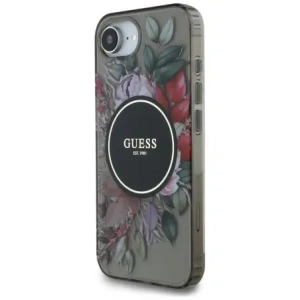 Hurtownia GSM - Guess IML Flori MagSafe Apple iPhone 16e negru - GUE4540 - {ean13} - Hurt