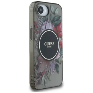 Wholesale Guess IML Flowers MagSafe Apple iPhone 16e black - GUE4540 - {ean13} - Hurt