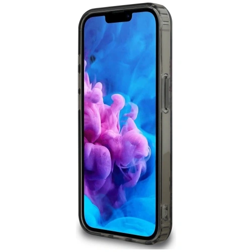 Etui Guess IML Flowers MagSafe do Apple iPhone 16e czarny