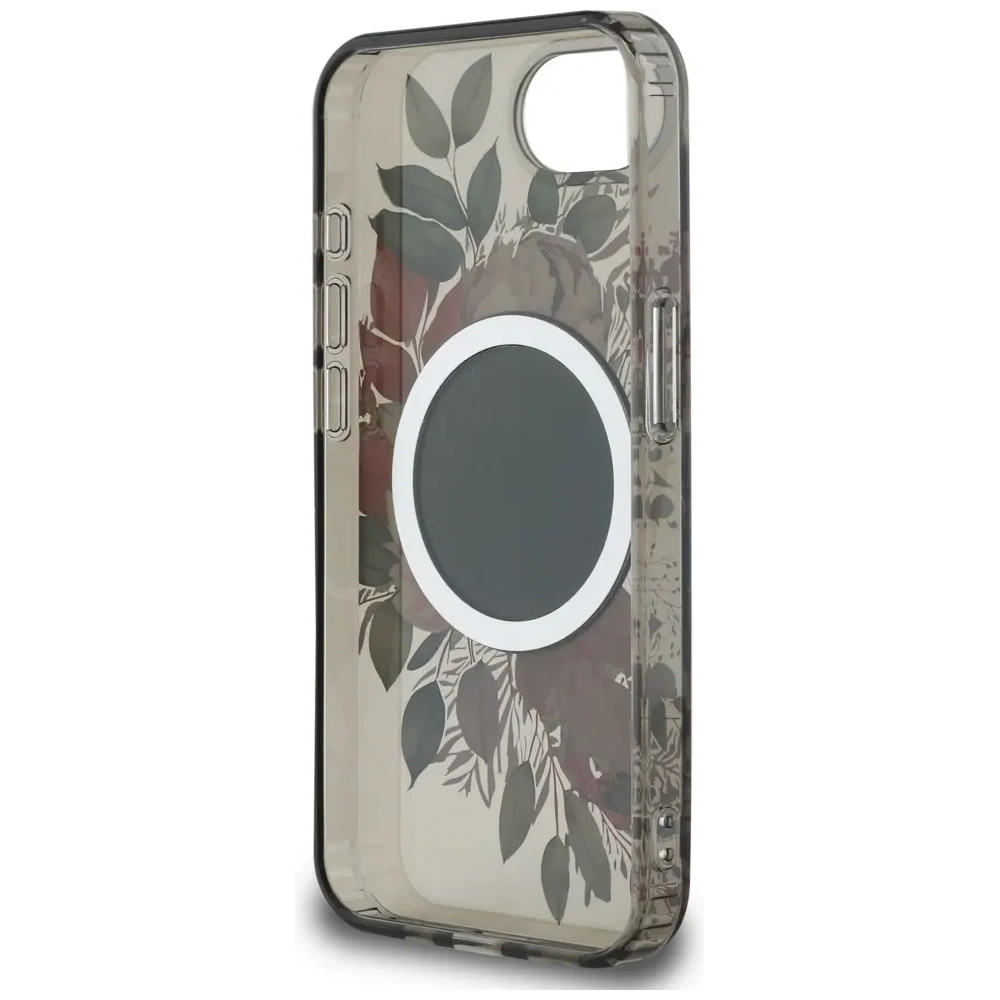 Wholesale Guess IML Flowers MagSafe Apple iPhone 16e black - GUE4540 - {ean13} - Hurt