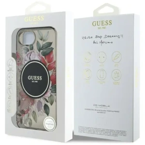 Hurtownia GSM - Guess IML Flori MagSafe Apple iPhone 16e negru - GUE4540 - {ean13} - Hurt