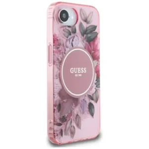 Wholesale Guess IML Flowers MagSafe Apple iPhone 16e pink - GUE4541 - {ean13} - Hurt