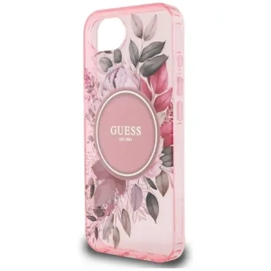 Wholesale Guess IML Flowers MagSafe Apple iPhone 16e pink - GUE4541 - {ean13} - Hurt