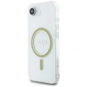 Wholesale Guess IML Glitter Circle MagSafe Apple iPhone 16e clear - GUE4542 - {ean13} - Hurt