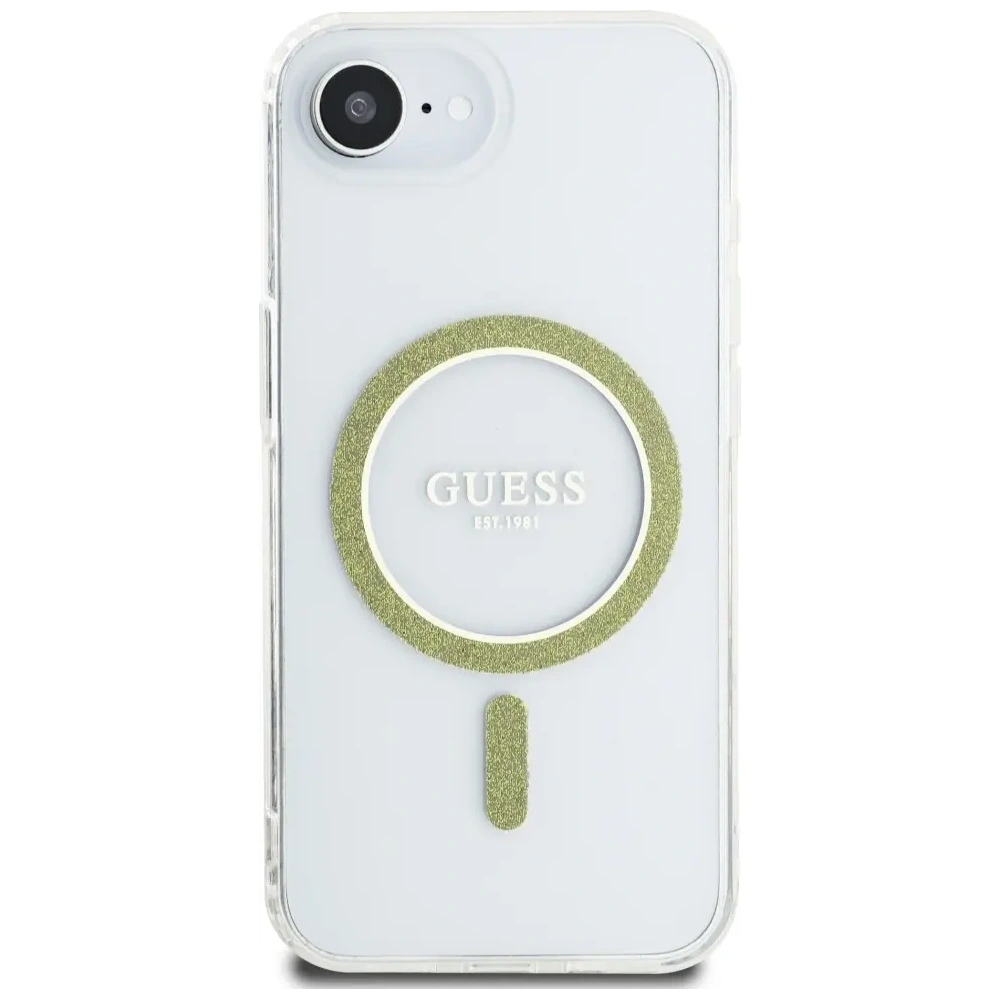 Hurtownia GSM - Guess IML Glitter Circle MagSafe Apple iPhone 16e klar - GUE4542 - {ean13} - Hurt