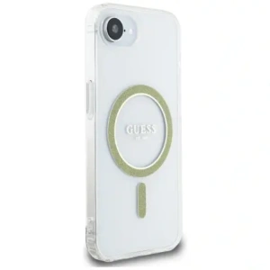 Wholesale Guess IML Glitter Circle MagSafe Apple iPhone 16e clear - GUE4542 - {ean13} - Hurt