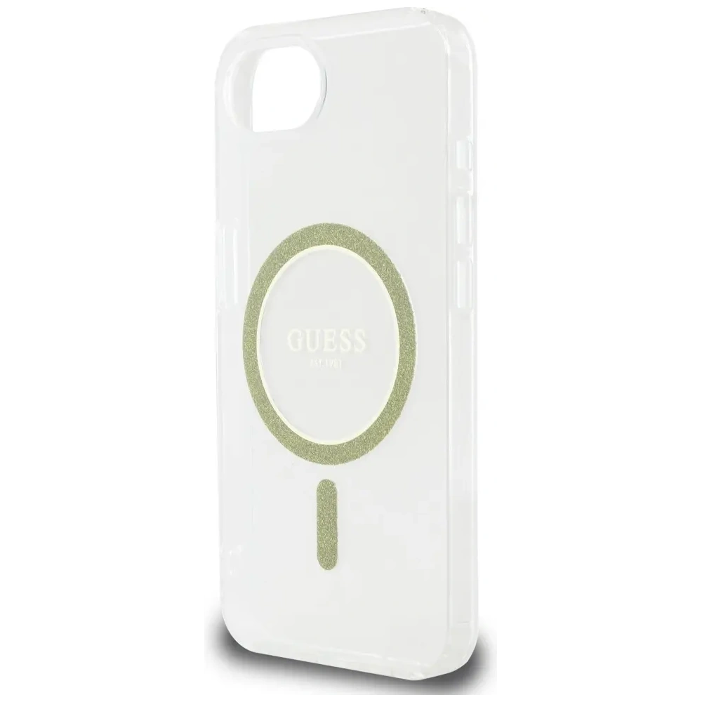 Hurtownia GSM - Guess IML Glitter Circle MagSafe Apple iPhone 16e klar - GUE4542 - {ean13} - Hurt