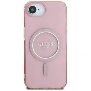 Wholesale Guess IML Glitter Circle MagSafe Apple iPhone 16e pink - GUE4543 - {ean13} - Hurt