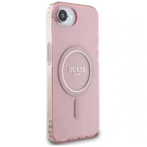 Wholesale Guess IML Glitter Circle MagSafe Apple iPhone 16e pink - GUE4543 - {ean13} - Hurt