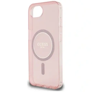 Wholesale Guess IML Glitter Circle MagSafe Apple iPhone 16e pink - GUE4543 - {ean13} - Hurt