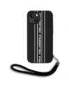 Karl Lagerfeld Saffiano Athleisure Proužky Cord Apple iPhone 15 černá-růžová