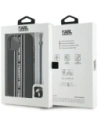 Hurtownia GSM - Karl Lagerfeld Saffiano Athleisure Proužky Cord Apple iPhone 15 černá-růžová - KLD22026 - {ean13} - Hurt