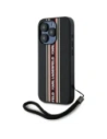 Karl Lagerfeld Saffiano Athleisure Csíkos Kábel Apple iPhone 15 Pro Max fekete-piros
