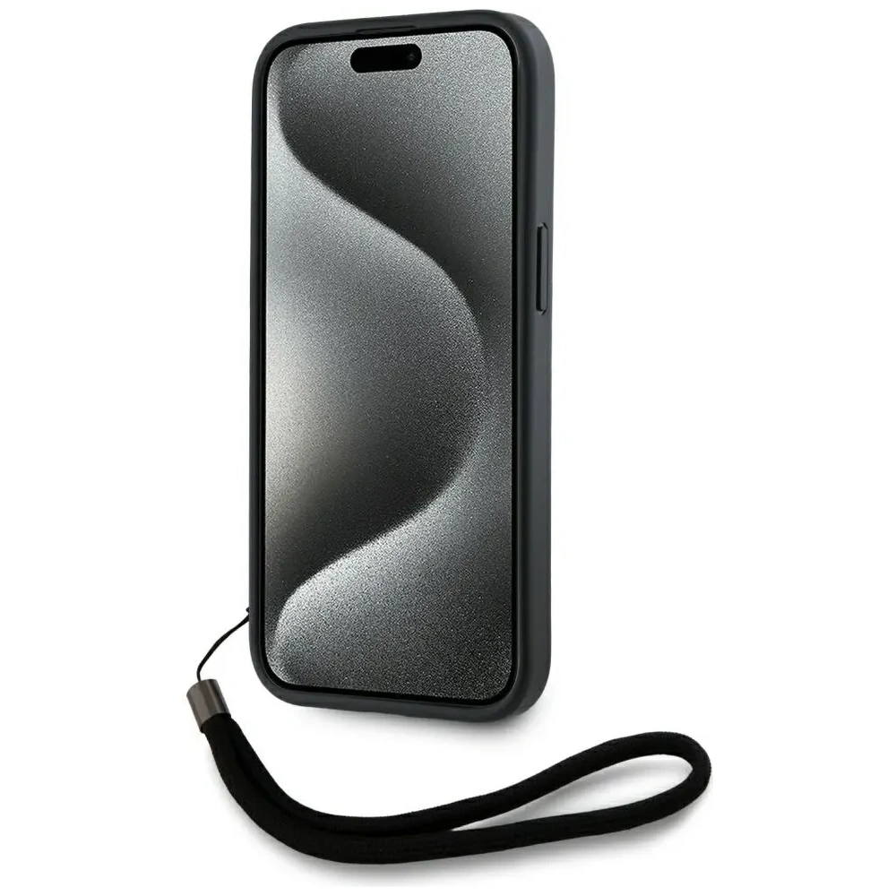 Hurtownia GSM - Karl Lagerfeld Saffiano Athleisure Stripes Cord Apple iPhone 15 Pro Max negru-roz - KLD22030 - {ean13} - Hurt