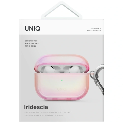 Etui UNIQ Iridescia do Apple AirPods Pro 2 Hang Case pink prism