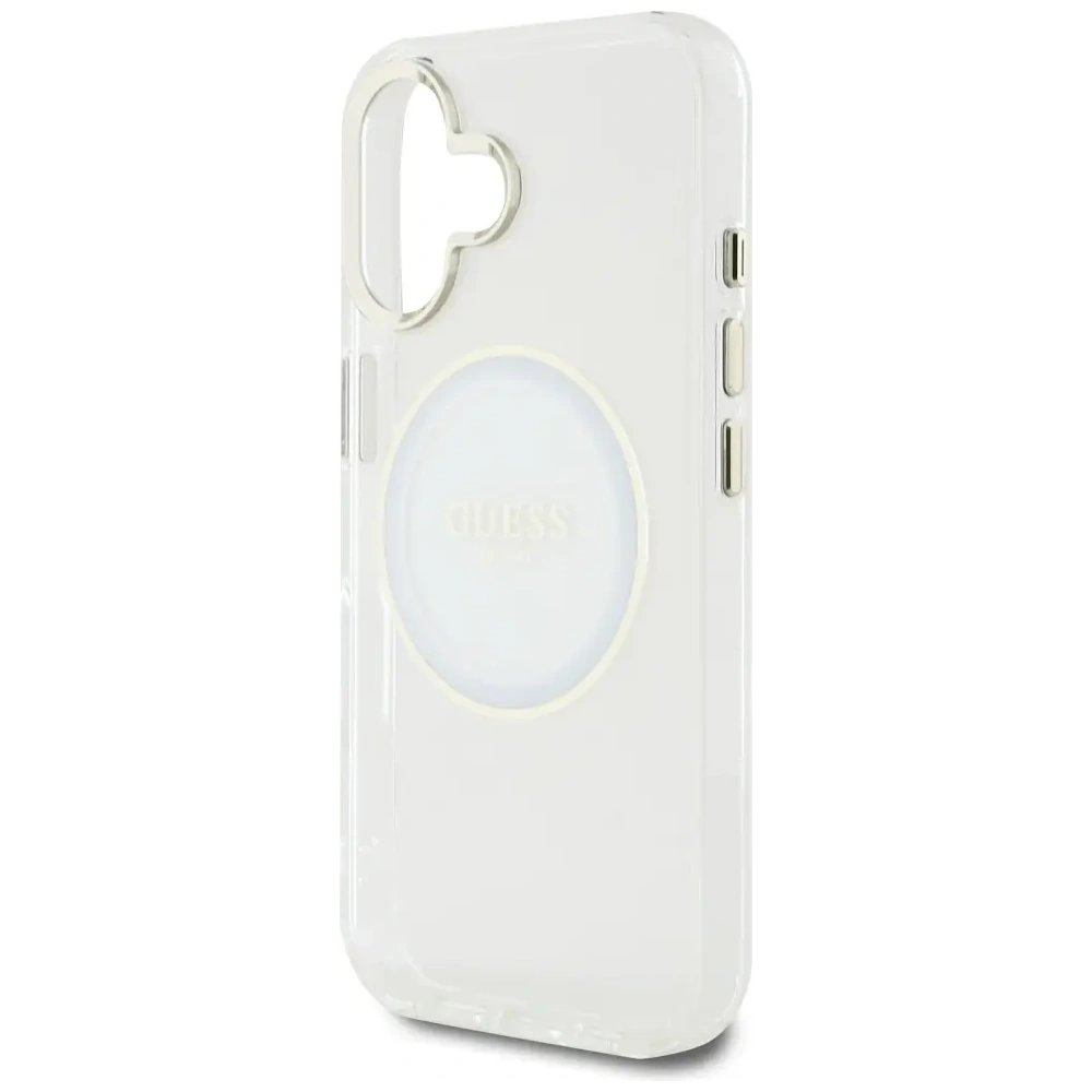 Hurtownia GSM - Tippelj IML Fém Színű Kör Klasszikus Logó MagSafe Apple iPhone 16 fehér - GUE4544 - {ean13} - Hurt