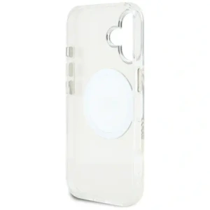 Wholesale Guess IML Metal Colored Circle Classic Logo MagSafe Apple iPhone 16 white - GUE4544 - {ean13} - Hurt