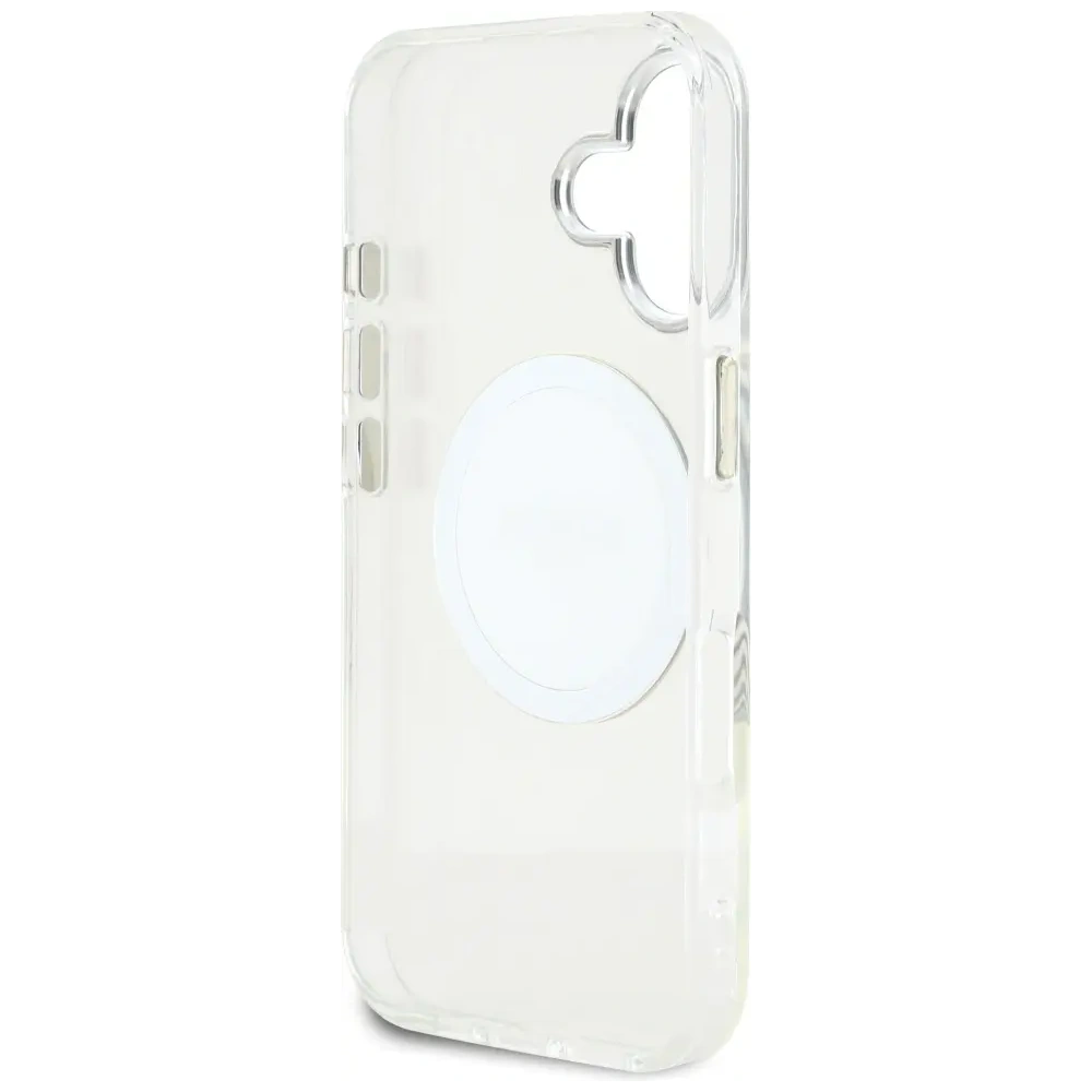 Hurtownia GSM - Tippelj IML Fém Színű Kör Klasszikus Logó MagSafe Apple iPhone 16 fehér - GUE4544 - {ean13} - Hurt