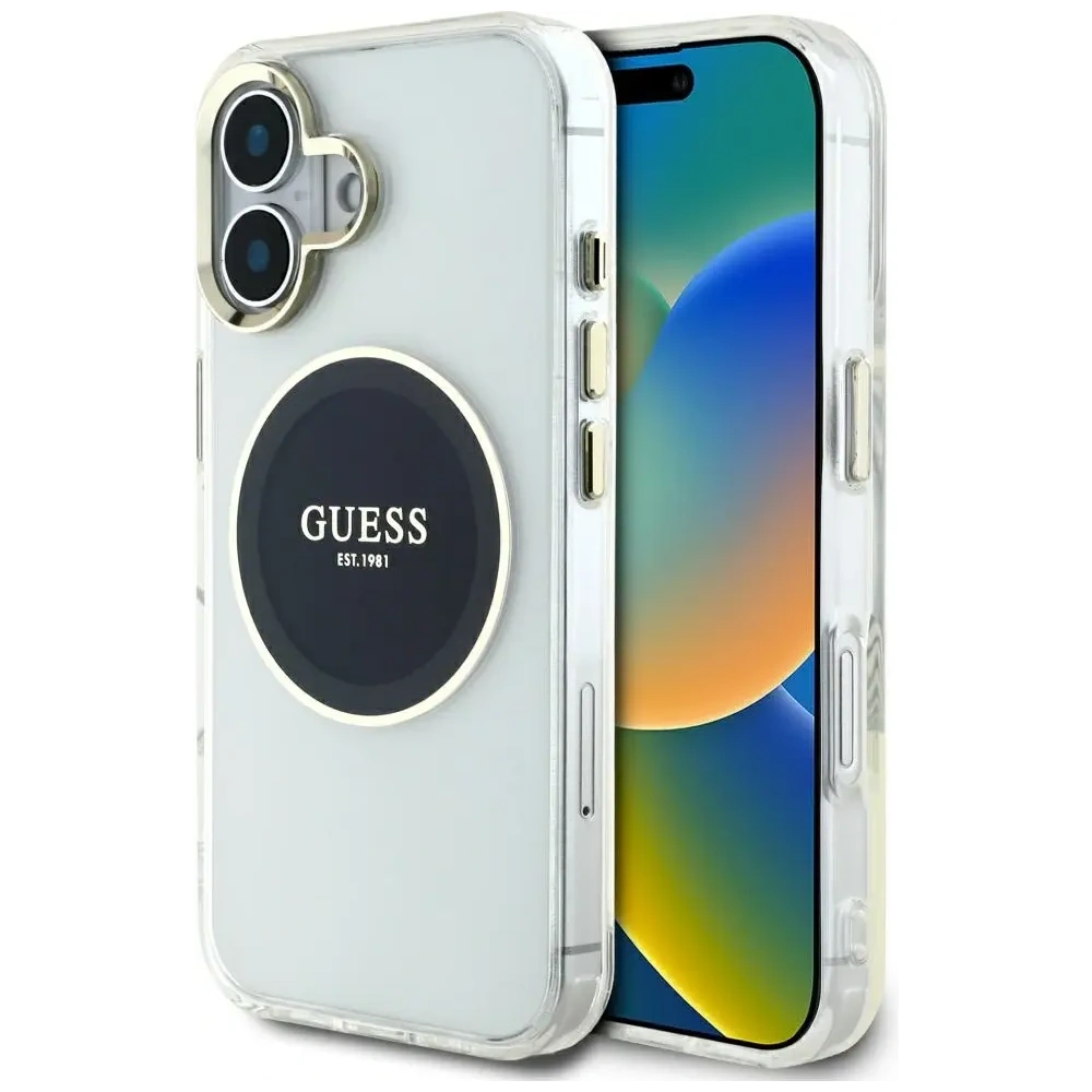 Hurtownia GSM - Tippelj IML Fém Színes Kör Klasszikus Logó MagSafe Apple iPhone 16 fekete - GUE4545 - {ean13} - Hurt